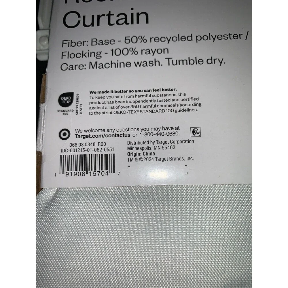 (1) Room Essentials White Room Darkening Curtain Panel 42
